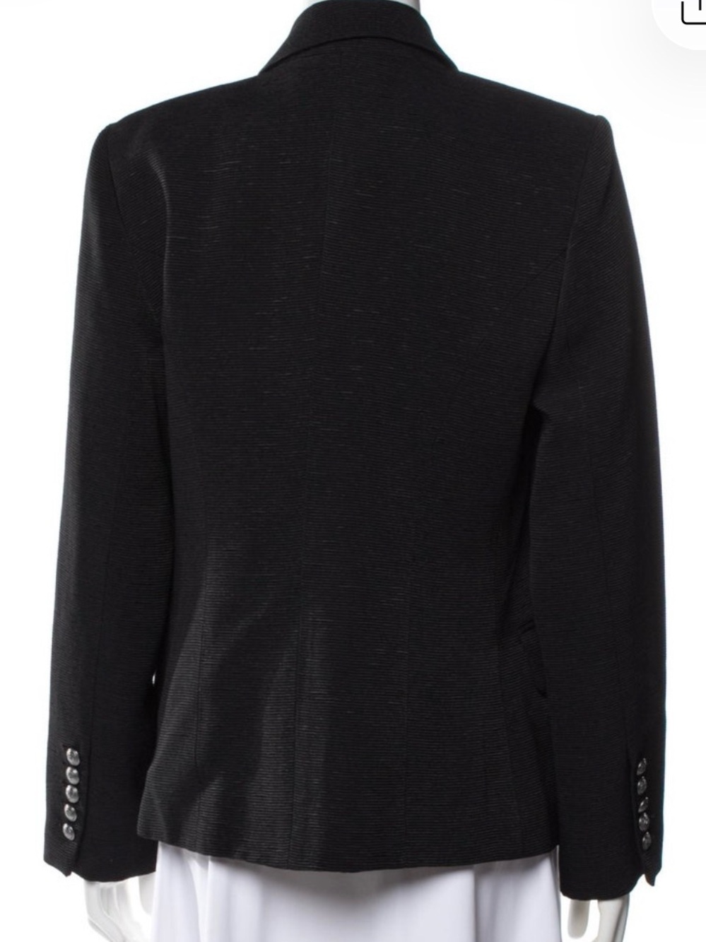 L’AGENCE Kenzie Double Breasted Blazer Black Women’s 4 Peak Lapel Jacket‎ - Picture 3 of 3